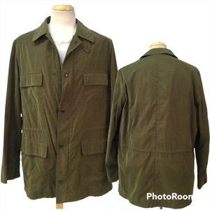 Louis Boston x BelsetaPS Mens Olive Green Polyester Windbreaker, Size 42